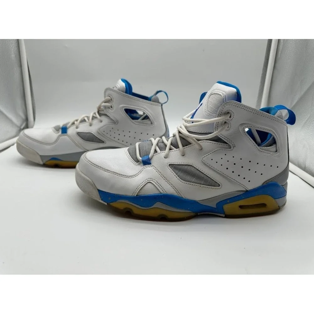 Jordan Flight‎ Club 91 White Photo Blue Wolf Grey 555475-104 Mens 9.5 Sneaker